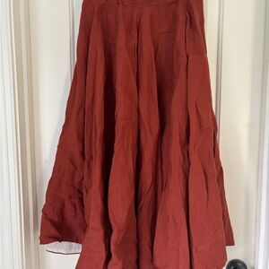 Son de Flor Terracotta Midi Skirt
